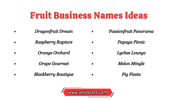 Fruit Business Names Ideas