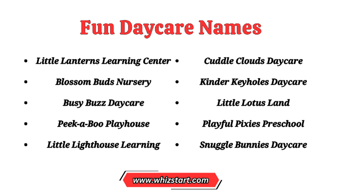 Fun Daycare Names