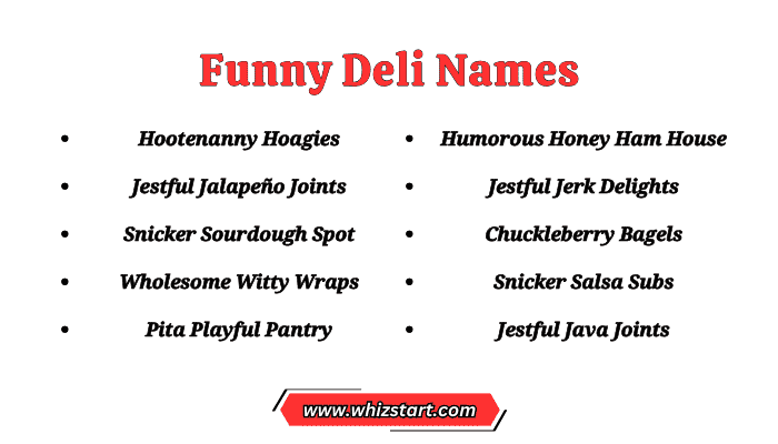 Funny Deli Names