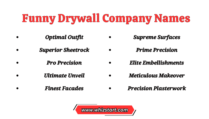 Funny Drywall Company Names