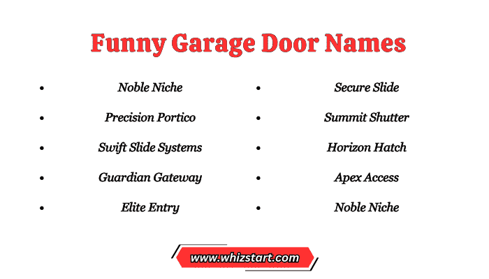Funny Garage Door Names