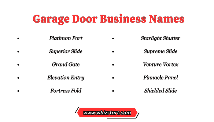 Garage Door Business Names