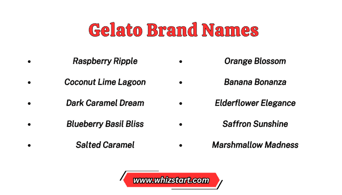 Gelato Brand Names