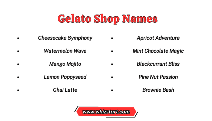 Gelato Shop Names