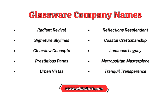 Glassware Company Names