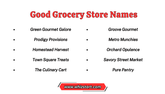 Good Grocery Store Names