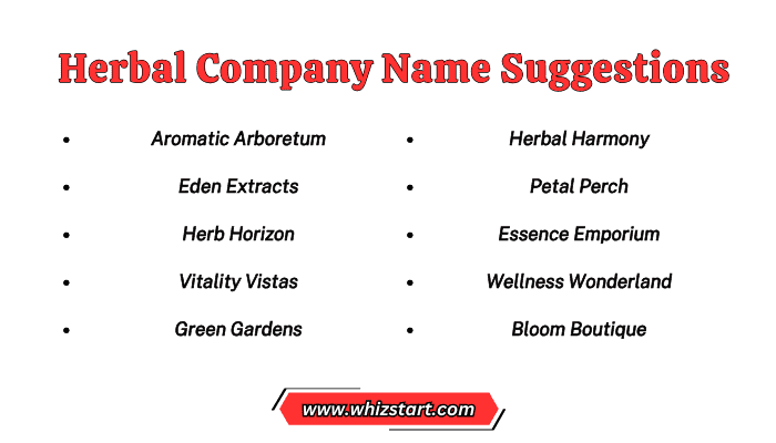 Herbal Company Name Suggestions