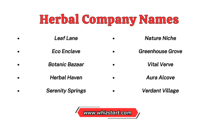 Herbal Company Names