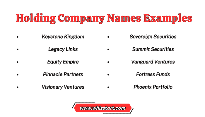 Holding Company Names Examples