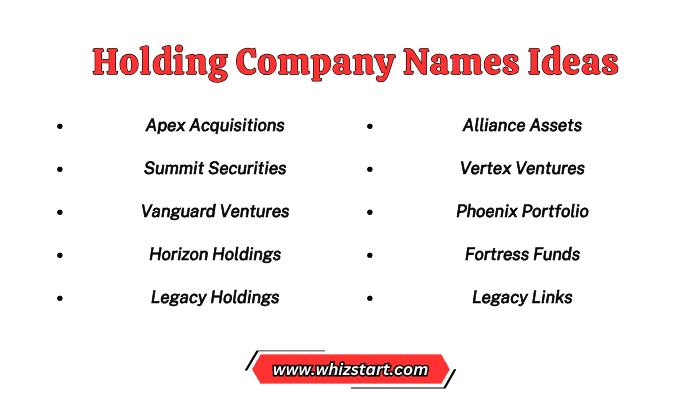 Holding Company Names Ideas