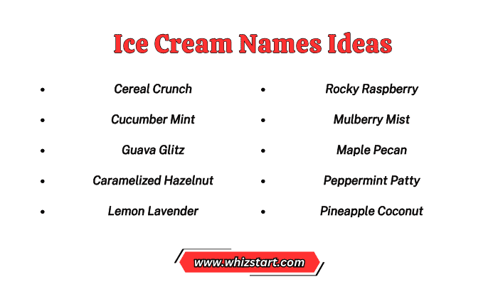 Ice Cream Names Ideas
