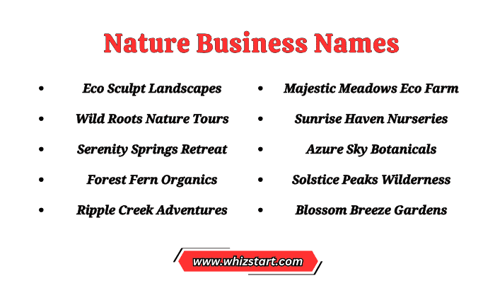 Nature Business Names