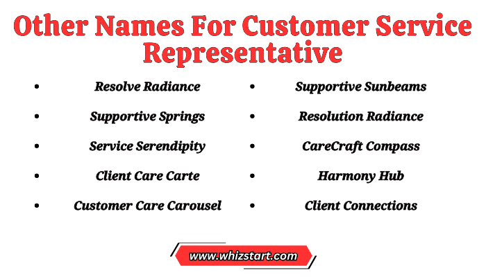 Other Names For Customer Service Representative