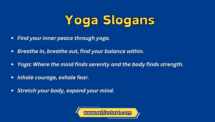 Yoga Slogans