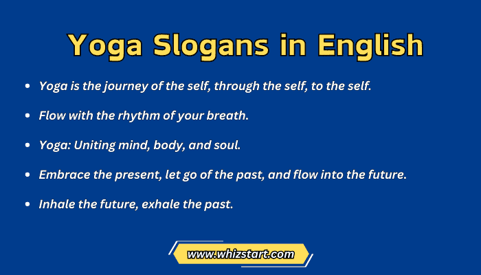 Yoga Slogans in English