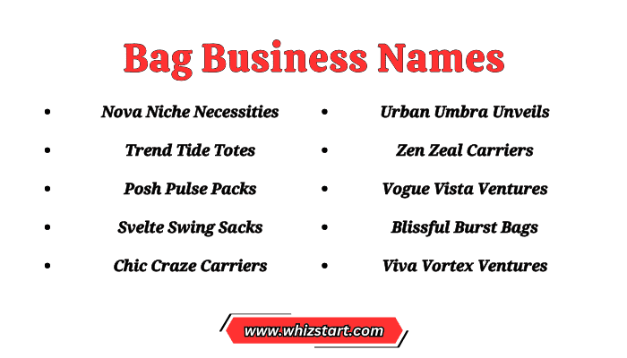 Bag Business Names