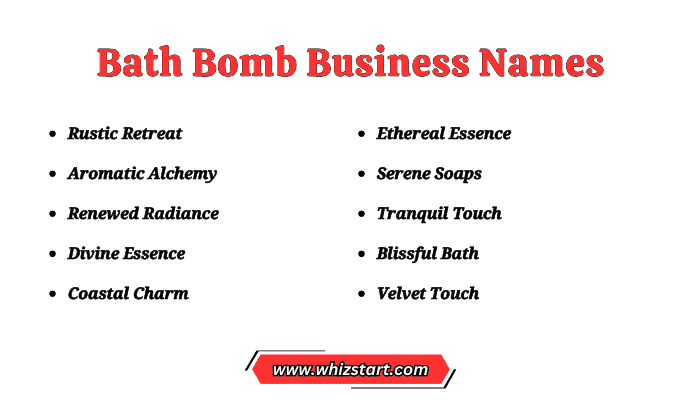 Bath Bomb Business Names