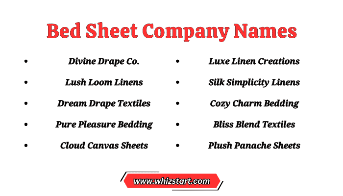 Bed Sheet Company Names