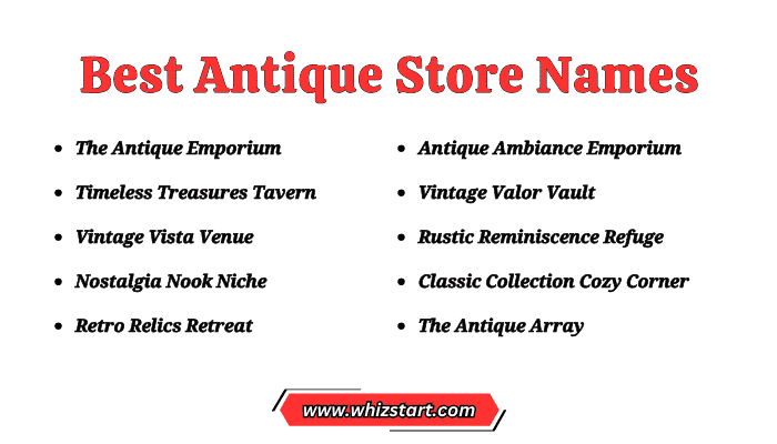 Best Antique Store Names