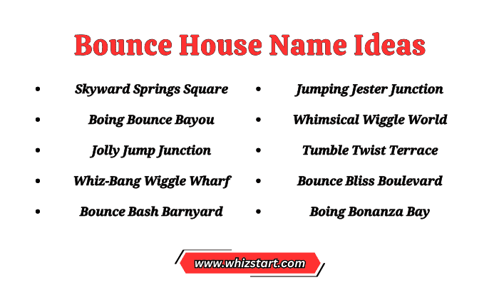 Bounce House Name Ideas