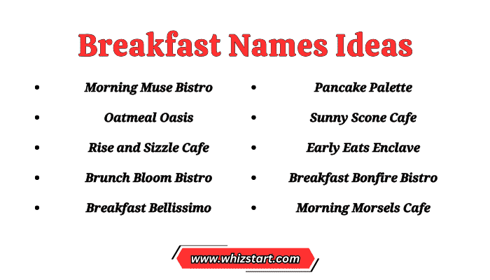 Breakfast Names Ideas