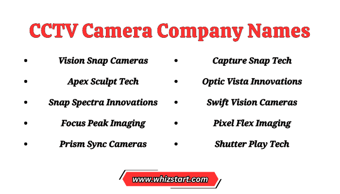 CCTV Camera Company Names