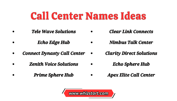 Call Center Names Ideas