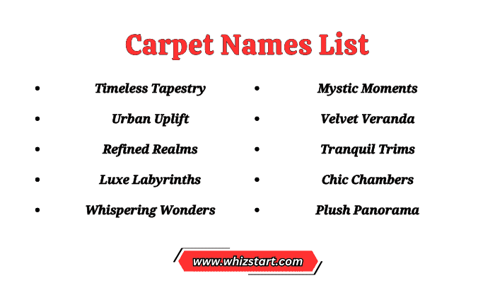 Carpet Names List