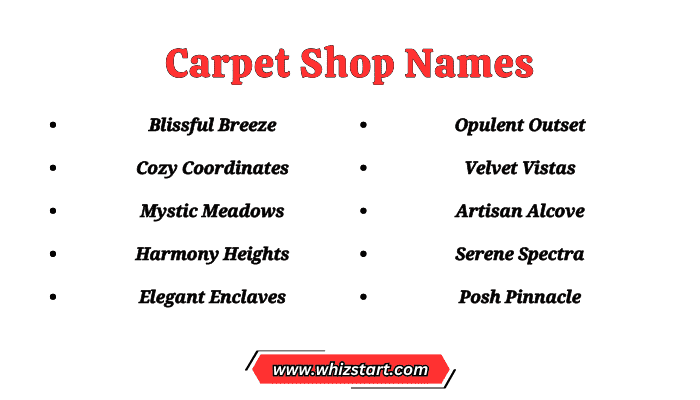 Carpet Shop Names