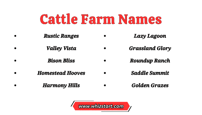 Cattle Farm Names