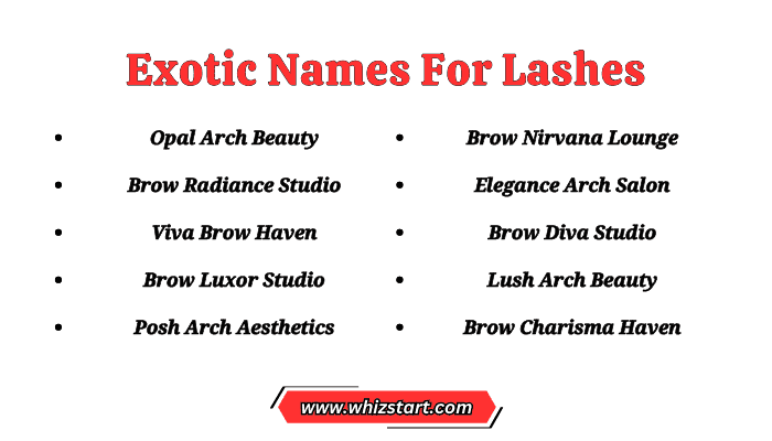 Exotic Names For Lashes