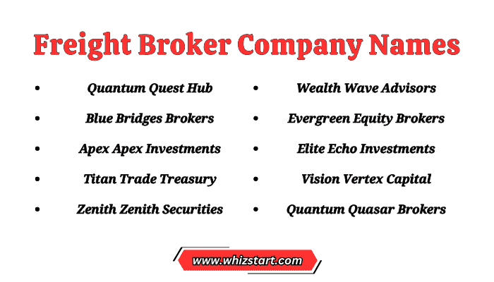 Freight Broker Company Names