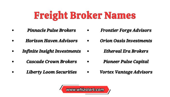 Freight Broker Names