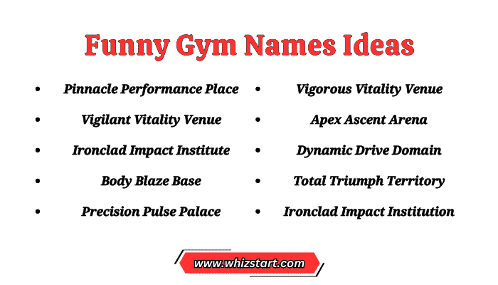 Funny Gym Names Ideas