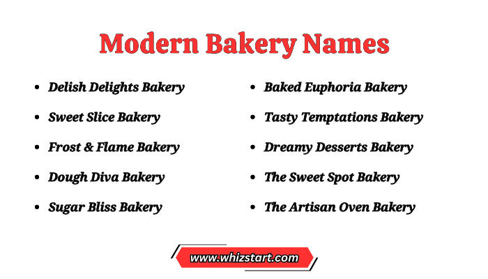 Modern Bakery Names