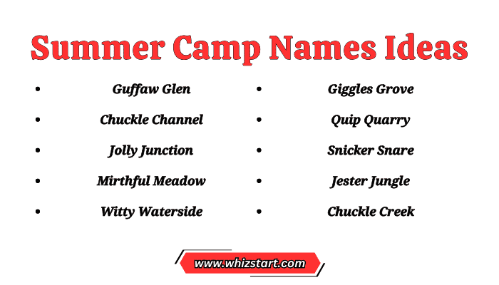 Summer Camp Names Ideas