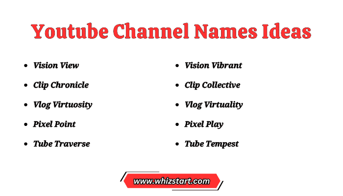 Youtube Channel Names Ideas