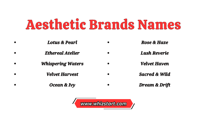 Aesthetic Brands Names