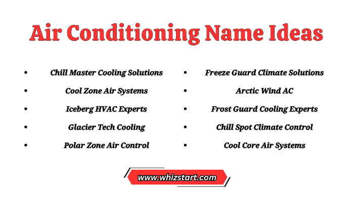 Air Conditioning Name Ideas