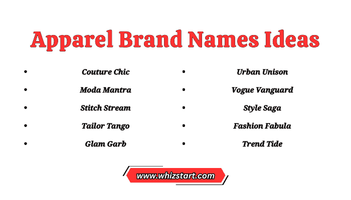Apparel Brand Names Ideas