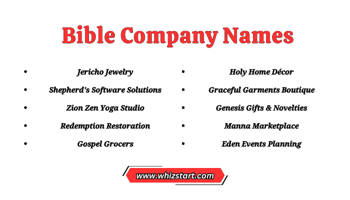 Bible Company Names
