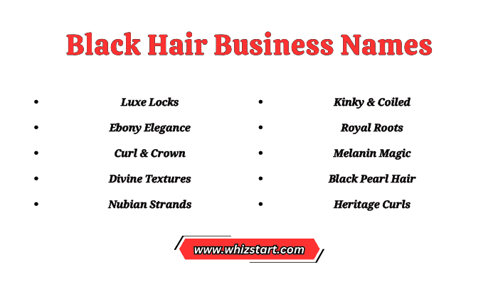 Black Hair Business Names