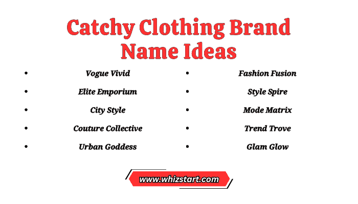 Catchy Clothing Brand Name Ideas