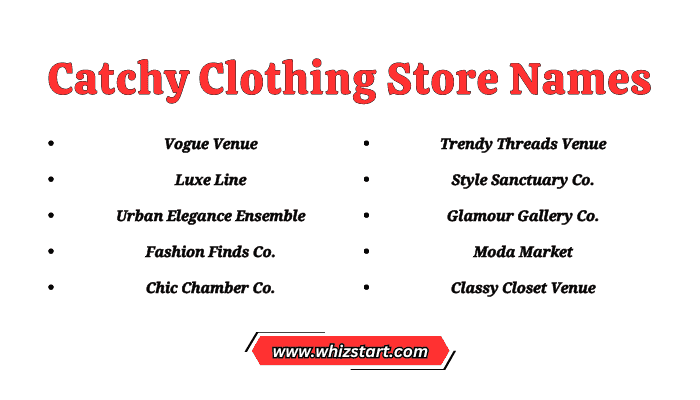 Catchy Clothing Store Names