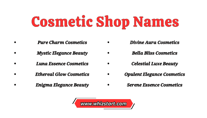 Cosmetic Shop Names