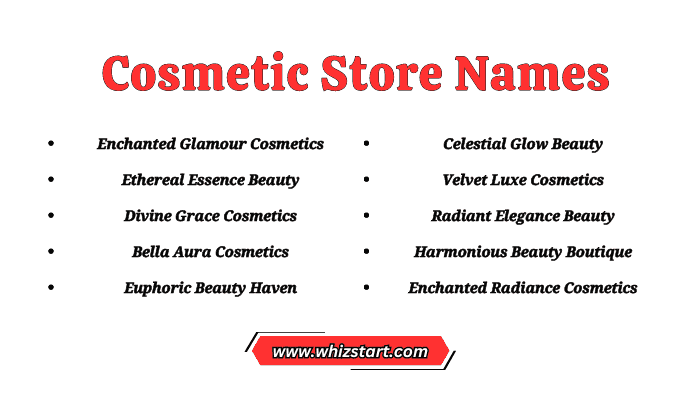 Cosmetic Store Names