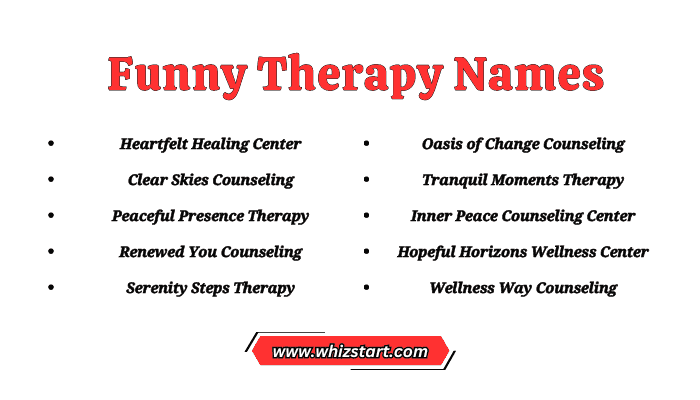 Funny Therapy Names