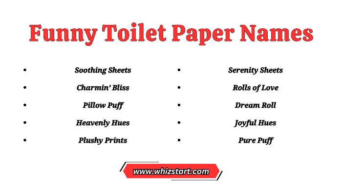 Funny Toilet Paper Names