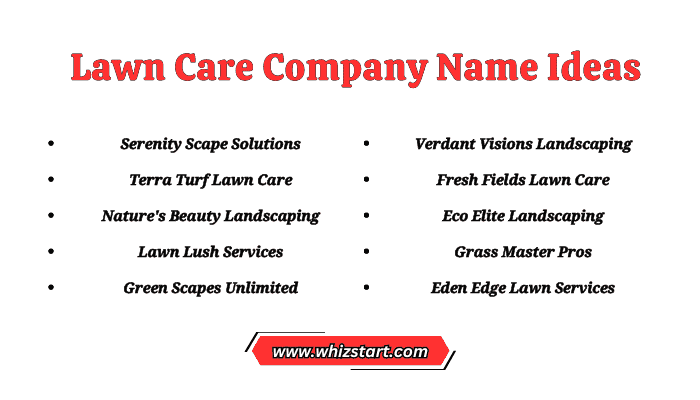 Lawn Care Company Name Ideas