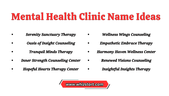 Mental Health Clinic Name Ideas